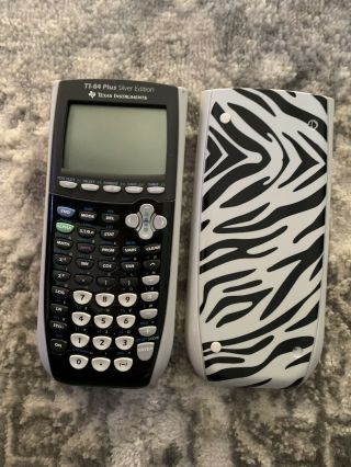 Texas Instruments Ti - 84 Plus Silver Edition Graphing Calculator - Zebra Rare