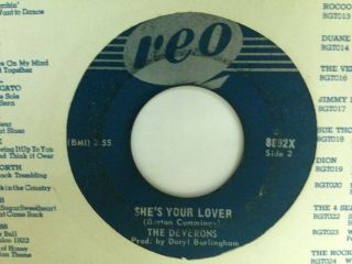 Rare Canadian 45 By The Deverons " She 