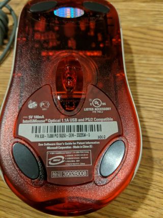 RARE Microsoft IntelliMouse Explorer 3.  0 USB and PS/2 X08 - 70388 1.  1A last one 3