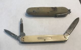Rare Vintage H.  Boker & Co Germany Equal End 3 Blade Pen Knife W/ Case Fancy