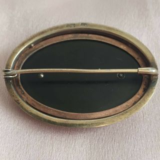 Vintage Rare Bakelite Brooch Silver 875 Gold plated USSR Lenemalier 3