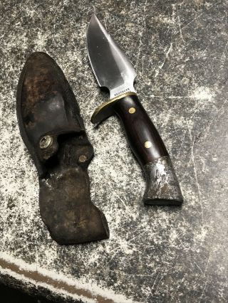 Rare Westmark Usa 703 Fixed Blade Knife With Sheath Western Cutlery Old