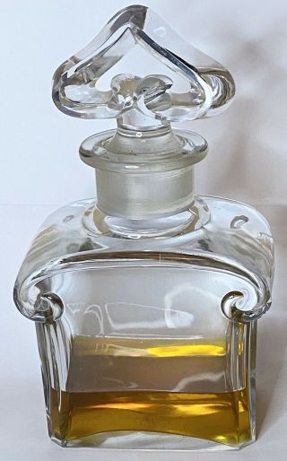 Rare Baccarat France Crystal 6.  5 " Perfume Bottle Guerlain Mitsouko 1/4 Full Nr