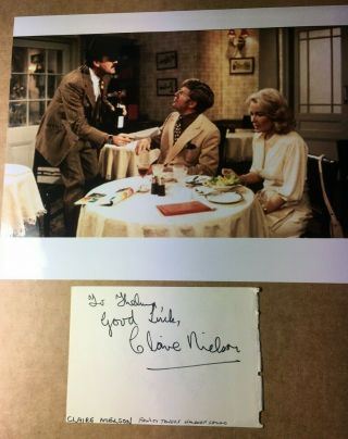 Claire Nielson Rare Fawlty Towers Authentic Signed Album Page,  Photo