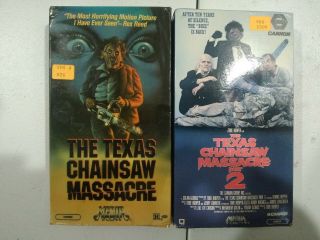 The Texas Chainsaw Massacre (vhs) Rare Cover And Texas Chainsaw Massacre 2