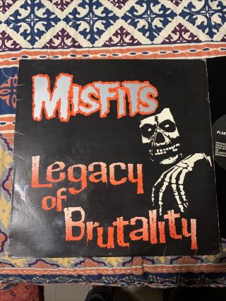 Misfits Legacy Of Brutality Vinyl Record Pl9 - 06 9/1985 Plan 9 Vg Rare