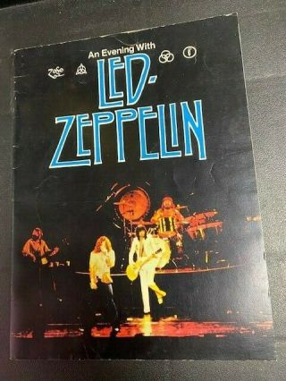Led Zeppelin 1977 Tour Book An Evening With Led Zeppelin Program - Rare