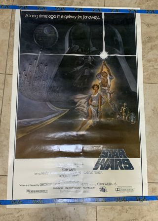 Rare Star Wars A Hope Fan Club Issue Movie Poster One Sheet Style A 1977