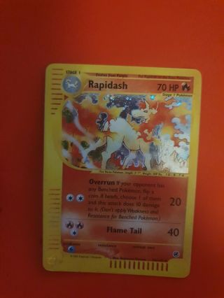 Pokemon Card Holo Rare Rapidash Expedition Base Set 26/165 E - Series Near