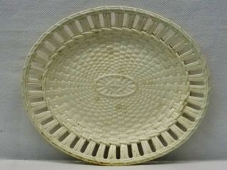 Antique 18/19thc Reticulated Creamware Plate Or Stand,  Rare W  Mark C1798 - 18