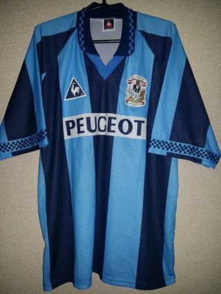 Rare Coventry City England 1996/1997 Home Football Shirt Jersey Le Coq Sportif