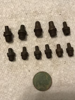 10 Rare Non - Dug Civil War Musket Nipples.  Unique Black Powder Parts.  3 - 5,  Types