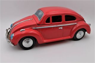 Rare Huge 1960s Japanese Volkswagen Beetle Tin Litho O Du Lieber Music Box