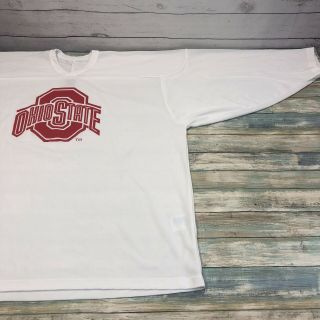 Vintage CCM Ohio State University Buckeyes OSU Hockey Jersey White Rare Find XXL 2