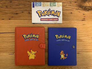 Pikachu And Charmander Pokemon Card Binders,  Pokemon Card Game Mat