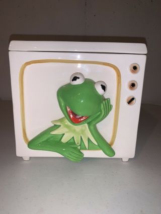 Vintage Rare Kermit The Frog Tv Cookie Jar Tastesetter Sigma Jim Henson Muppets