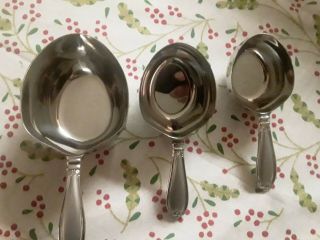 Princess House Barrington Stainless Steel Rare Set Of 3 Measuring Spoons.