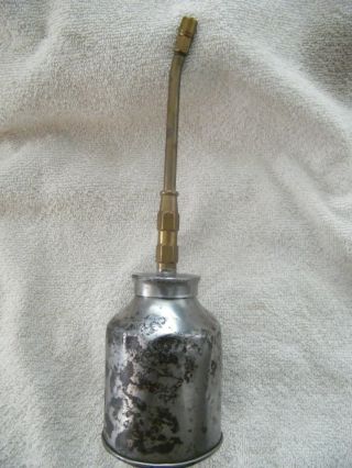 Very Rare Vintage Pure Oil Co Handy Oiler Can Morrow Mfg Co.  Bottom Pump Oil Can