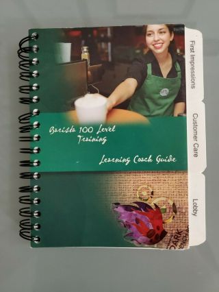 2007 Starbucks Barista 100 Level Training Guide Rare Employee Only