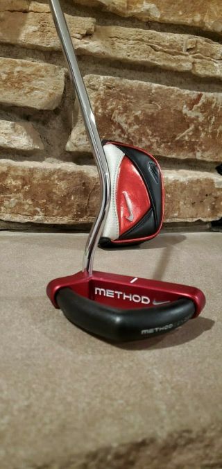 Near Rare Nike Method Concept Putter/right - Handed 34in With Og Headcover