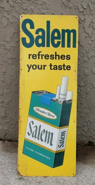 Rare Vintage Salem Cigarettes Advertising Metal Sign