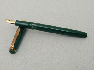 Reform 4328 Green Fountain Pen 14k Semi Flex Gold Nib Vintage Rare