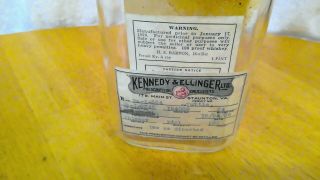 Very Rare 1916 Kentucky Tavern Whiskey Bottle With Prescription Label On Back