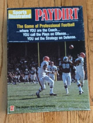 Rare Sports Illustrated Si Paydirt Football Avalon Hill Game 1990 Nfl Season,