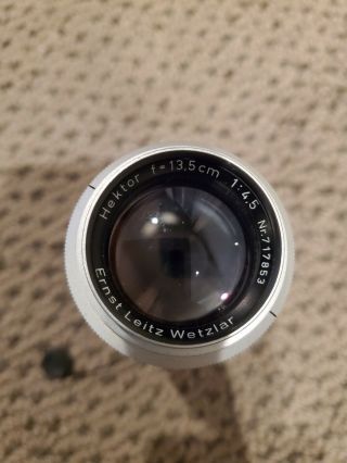 Rare vintage Leica Leitz Hektor 13.  5cm 135mm 1:4.  5 Tele Lens 39mm with L39 - NEX 2