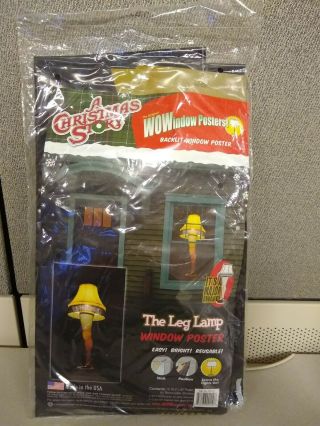 Rare A Christmas Story Movie Leg Lamp Window Poster Holiday In Package