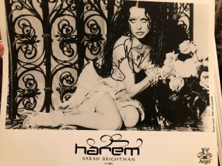 Sarah Brightman 8x10 Hand Signed Harem Press Photo Rare