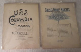 Rare,  Vintage,  Late 1800s Us Marine Band Director Music,  Sousa & Fanciulli