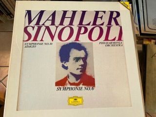Rare 1987 Mahler/ Sinopoli Symphony N° 6 & 10 Dgg Digital 2 Lp Box 423 082 1