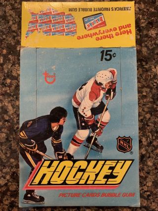 1977/78 Topps Nhl Hockey Card Empty Wax Pack Box - Rare