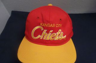 Vintage Kansas City Chiefs Hat Cap Snap Back Sports Specialties Script " Rare "