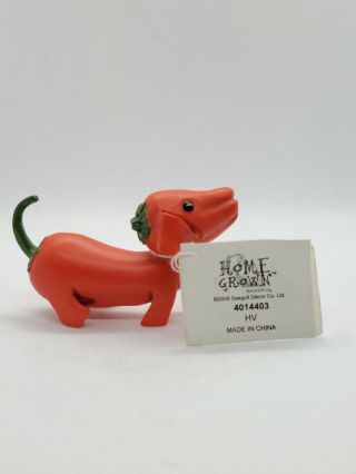 Rare 2011 Enesco Home Grown Collectible Red Pepper Dog Figurine 4017527