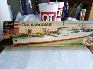 Revell Vintage Rare N/s Savannah 1/380 Scale Nuclear Powered Ship