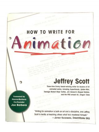 How To Write For Animation Jeffrey Scott (tmnt Spider - Man Muppets) Rare