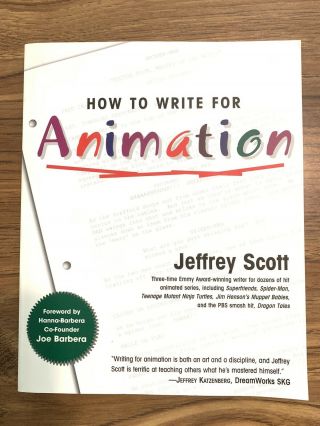 How to Write for Animation Jeffrey Scott (TMNT Spider - Man Muppets) RARE 2