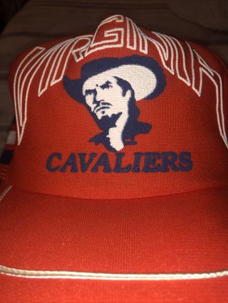 Virginia University Cavaliers Trucker Hat Vintage Snapback Mesh Rare 80’s Cap