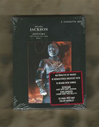 Michael Jackson History Epic 2 Cassette Set 1995 52 Page Booklet Rare