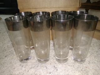 Extremely Rare Vintage Metalyte Set Of 8 Drinking Glasses