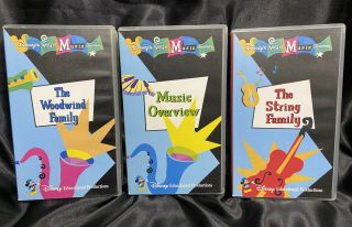 Disney’s World Of Music Discovery - String Woodwind Family - Vhs - Very Rare