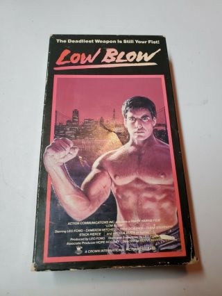 Low Blow Vhs Tape (troy Donahue,  Cameron Mitchell) Very Rare (1986,  Vestron)