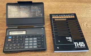 Rare Texas Instruments Ti - 65 Scientific Calculator Technical Analyst,  Book