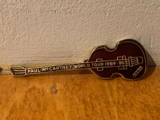 Paul Mccartney 1989 1990 World Tour Hofner Bass Pin Beatles Rare