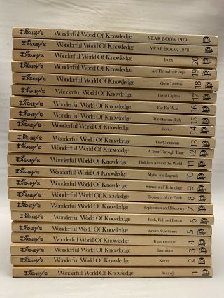 Rare Vintage Disney ' s Wonderful World of Knowledge 1 - 20 Books 1973 2