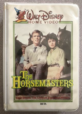 The Horsemasters Rare & Oop Movie Walt Disney Home Video Beta Tape Not Vhs