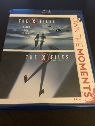 The X - Files: Fight The Future / I Want To Believe (blu - Ray,  1998/2008) Oop Rare