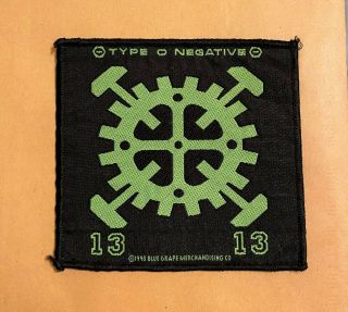1993 Type O Negative Logo Patch Vtg Rare Bloody Kisses Tour Peter Steele T Shirt